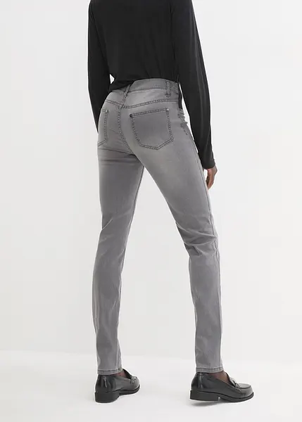 Bellissimi jeans con inserti elasticizzati larghi Grigio denim, Tall