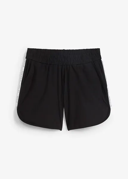 Pantaloncini sportivi con cotone Nero