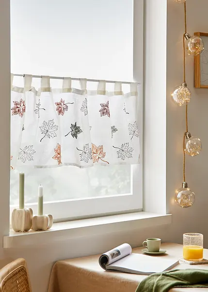 Tendina A Vetro Filtrante Lina Verde, Passanti Nascosti 60x240 Cm