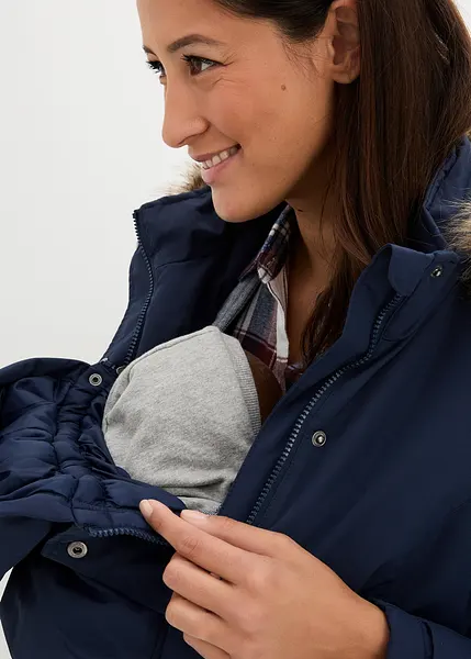 Giacca Premaman Con Insertо Per Neonato - Cappotto Lungo Invernale 3 In 1, Regolabile - Foto 8