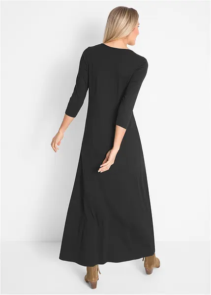 FENAC Limoni Blu Vestito Lungo Estivo Donna Abito Senza Maniche Scollo