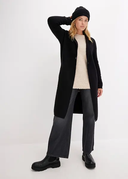 cappotto donna cappotto lungo in maglia