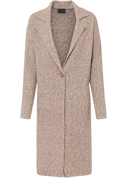 Cappotto in maglia dal taglio morbido con collo a revers