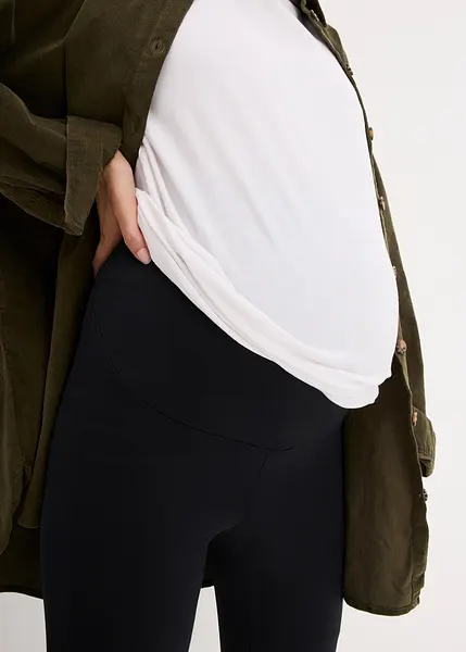 Leggings Premaman Neri in Morbido Jersey di Bambù | ZACK