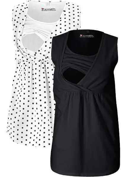 Top prémaman e da allattamento in pratica confezione doppia