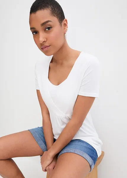 Maglietta pratica e comoda sia per la gravidanza che per l'allattamento