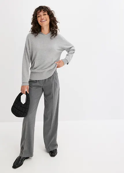 MANGOPOP Felpa Con Cappuccio Donna – Mezza Zip, Fori Per Pollici, Tasche A Marsupio – Morbida E Calda, Taglie Varie - 6