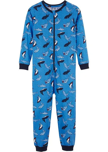 Pigiama in jersey di cotone con stampa - Blu polvere/Superman - BAMBINO