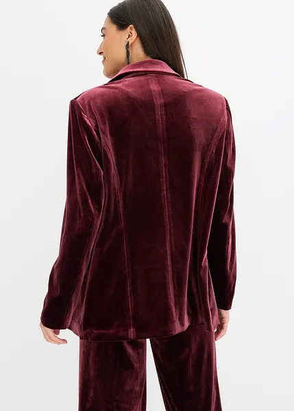 Blazer doppiopetto in velluto con bottoni dorati - V1721N all'ingrosso