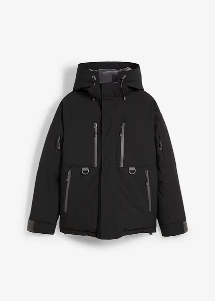 Giacca In Pile Invernale Da Uomo – Sci E Neve, Impermeabile, Antivento, Termica Con Cappuccio Rimovibile, Tasche Multiple, Taglia M