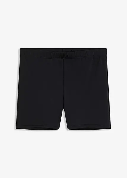 Pantaloncini da bagno con elastico in vita nero