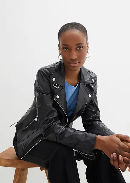 Giubbotto Pelle Giacca Nappa Giacca Biker Giubbotto Nappa Donna