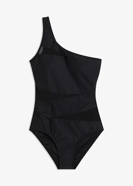 Costume intero monospalla in tessuto modellante