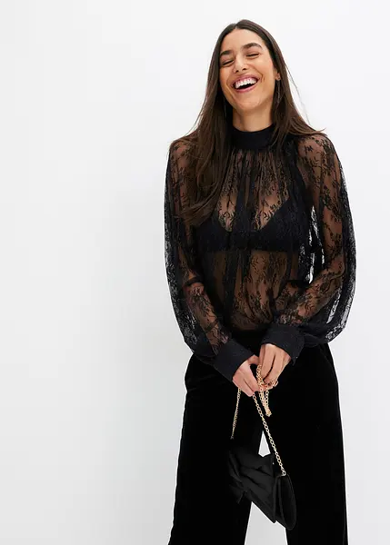 Chiquease Body aderente a maniche lunghe, collo rotondo, in tessuto a rete, con dettagli a contrasto, sexy e trasparente, casual per vacanze | SHEIN ALIA