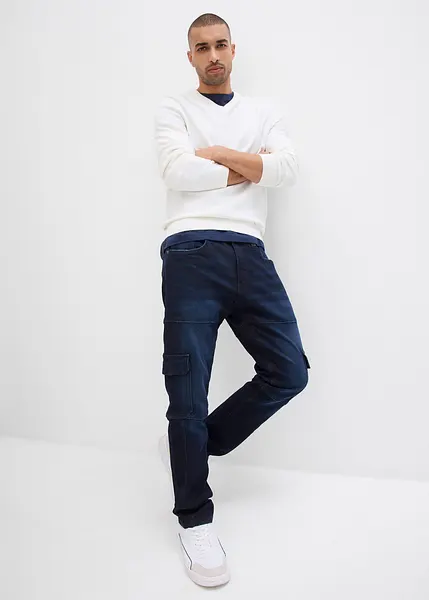 Lee Pawell jeans pantaloni da uomo elasticizzati slim fit a vita bassa 44 46 48