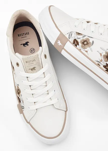 MUSTAIN – Sneaker Donna In Ecopelle Bianca – Moda Casual Con Chiusura Lampo Interna – Comode E Alla Moda – Ideali Per Il Look Quotidiano - 2