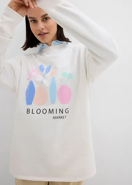 Felpa da donna all'ingrosso con scollo a girocollo a manica lunga Casual tinta u