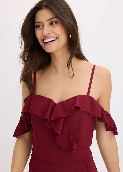 Abito Elegante Con Volant E Spalle Scoperte Per Ragazze – Per Danza, Spettacoli, Occasioni Speciali, Da 4 A 14 Anni