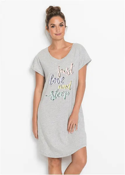Bonprix Camicie Da Notte Pile Camicia Da Notte Morbida Dal Taglio