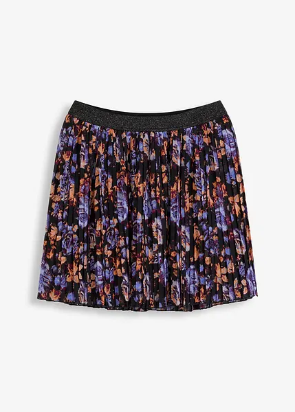 Gonna stilosa che veste magnificamente Nero a fiori