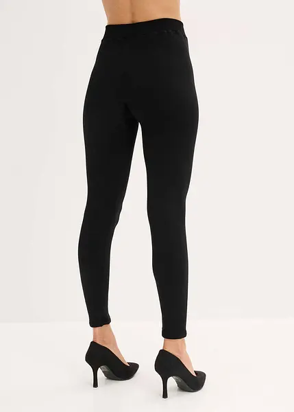 Riou Leggings Invernali Termici Donna, Vita Alta Con Fodera In Pile, Stampa Farfalla, Nero/grigio, Taglia Comoda - 2