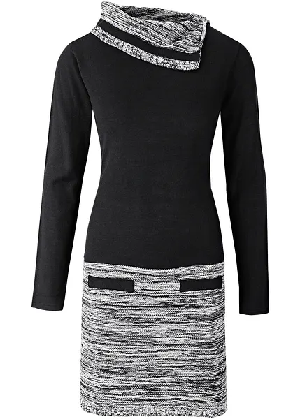 H&M Abito a maniche lunghe Donna Abito Taglia IT 38 cachi-nero