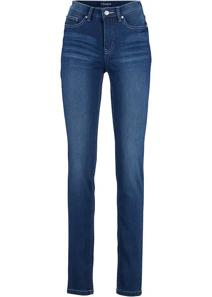 Jeans slim elasticizzati, vita media Blu used, Regular