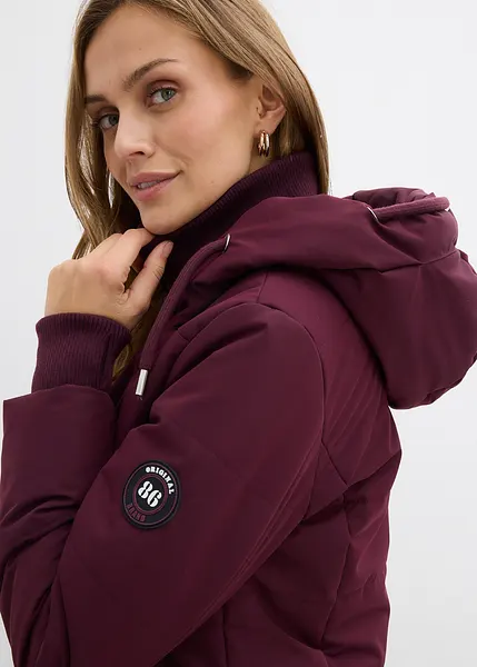 Giubbotto trapuntato idrorepellente con tasche con la zip Bordeaux