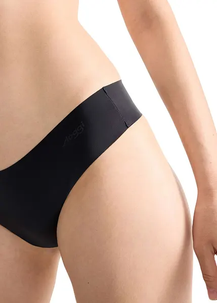 Pacco da due perizoma con fascia laterale alta nero