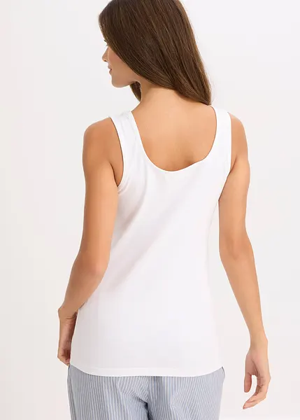 EMPORIO ARMANI - Canottiera girocollo in cotone elasticizzato su
