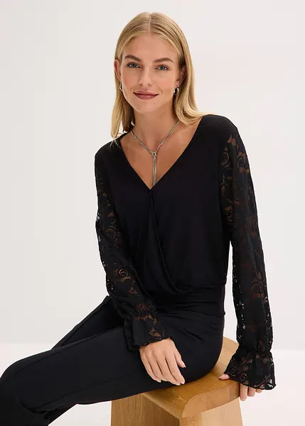 Bella - Maglia Lunga Maniche Corte - Donna (S) (Erica Scura