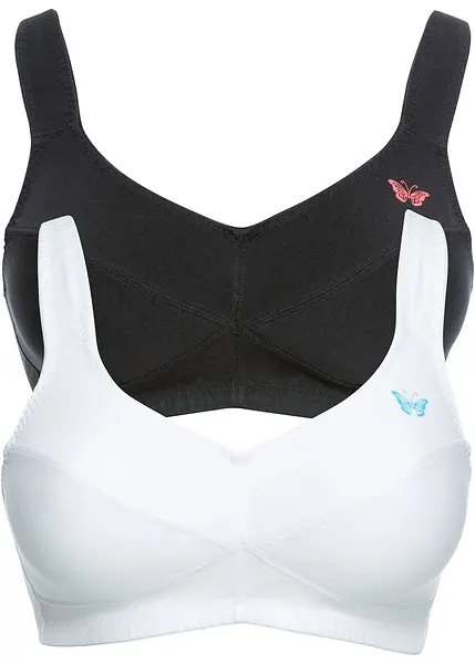 Confezione Da 2 Reggiseni M&S Balconcino – Nero, Senza Ferretto, Taglia XS