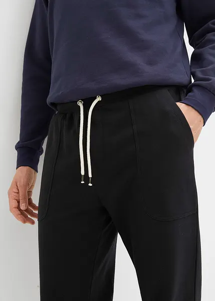 HOTIAN - Pantaloni da donna a gamba larga, a tinta unita, a palazzo, jogging, basic, eleganti, per il tempo libero, da yoga, Nero , L