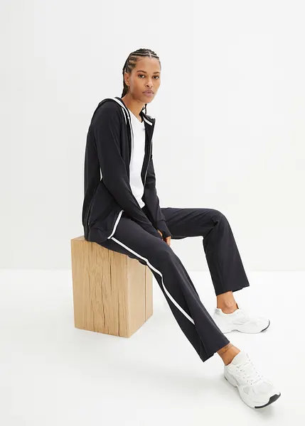 Dualseele – Tuta Sportiva Da Donna In 100% Cotone, Set Yin Yoga 2 Pezzi Con Felpa Con Cappuccio E Pantaloni A Vita Alta – Comoda Per Jogging E Relax - 6