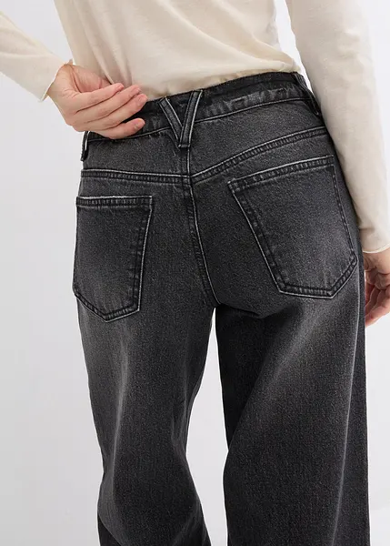 Jeans da donna svasati elasticizzati bootcut a vita alta gamba larga pantaloni dritti Y2K Slim Fit Boyfriend Denim pantaloni pull on pantaloni vintage