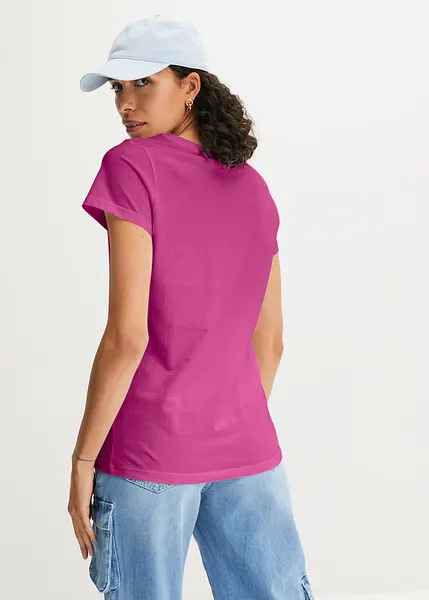 T-Shirt scollo tondo serigrafata in cotone Viola Max&Co. - Donna | Place des Tendances
