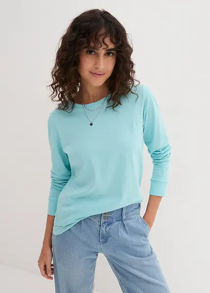 Koton Maglietta A Maniche Lunghe In Cotone Per Bambine E Ragazze, Scollo Rotondo, Colore Bianco Sporco, Taglia 3/4 Anni, Morbida E Lavabile
