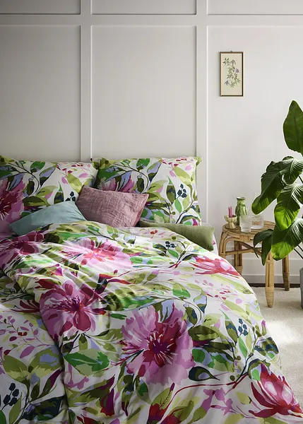 Copripiumino Floreale In Microfibra 135x200 Cm - Con Federa 80x80 Cm - Biancheria Da Letto Morbida Per Donna E Ragazza - Verde - 2