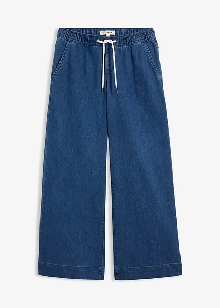 BFSWL Baggy Jeans Donna A Vita Alta Con Elastico – Gamba Larga, Denim Elasticizzato – Comodi Con Tasche – Perfetti Per Look Casual E Urbano - 2