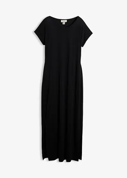 GRECERELLE Maxi Abito Lungo Estivo Donna In Jersey Con Tasche, Bottoni, Girocollo E Maniche Corte - Casual Chic - 4