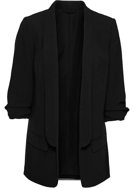Blazer lungo con maniche drappeggiate
