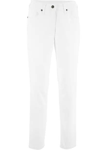 Pantaloni in twill con cinta comoda, straight