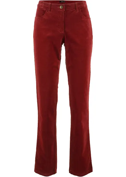 Pantaloni di velluto a coste elasticizzati, straight