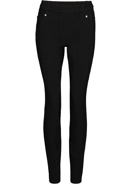 Pantaloni elasticizzati in bengalina in taglia corta