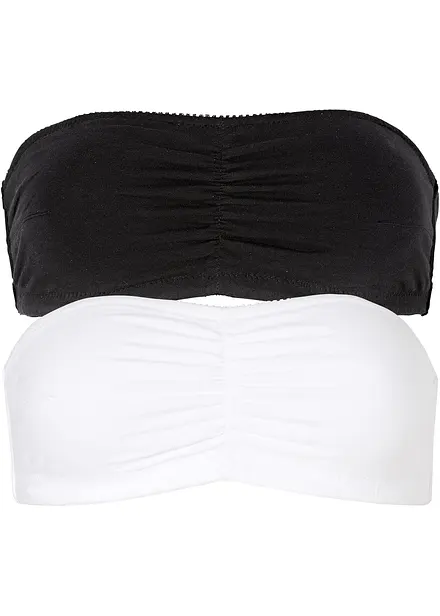 Reggiseno a fascia (coppe A e B) con cotone biologico (pacco da 2)