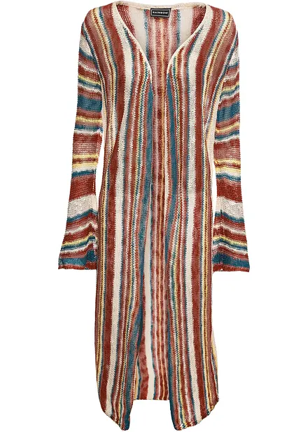Maxi cardigan a righe