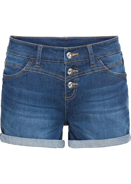 Shorts di jeans, vita media