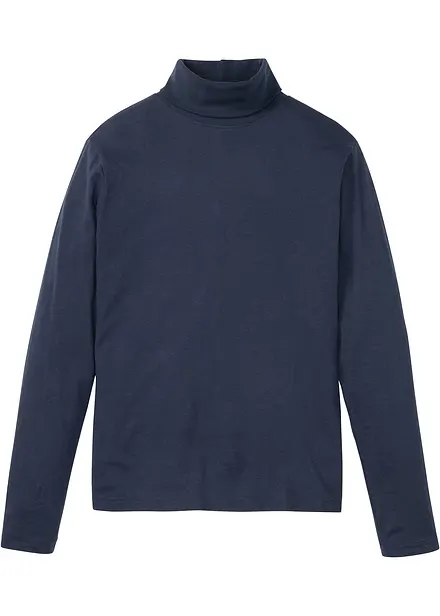 Maglia dolcevita a maniche lunghe in puro cotone