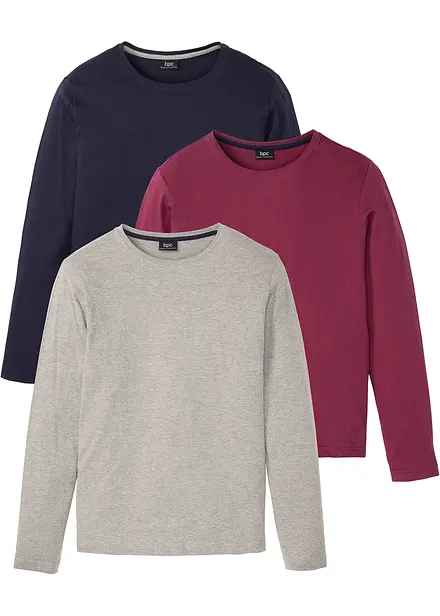 Maglia a maniche lunghe (pacco da 3)