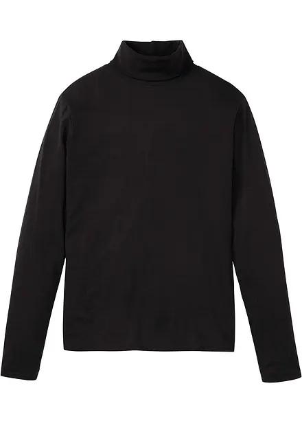 Maglia dolcevita a maniche lunghe in puro cotone